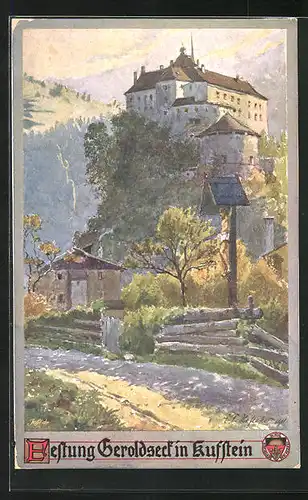 Künstler-AK E.F. Hofecker: Kkufstein, Festung Geroldseck