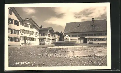 AK Sulzberg, Marktplatz mit Brunnen
