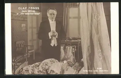 AK Filmszene aus Der verlorene Sohn mit dem Schauspieler Olaf Fönss, Serie 1917-18