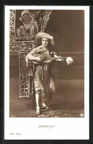 AK Filmszene aus Casanova mit dem Schauspieler Iwan Mosjukin