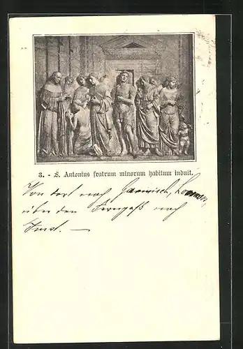 Vorläufer-AK Padova, 1895, S. Antonius fratrum minorum habitum induit