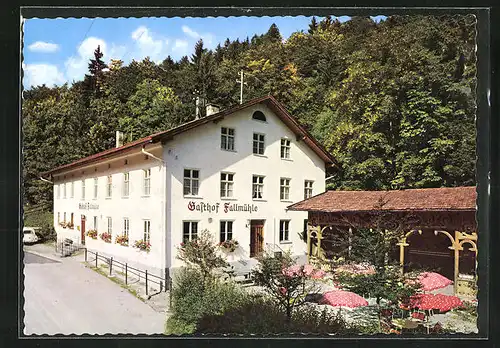 AK Pfronten /Allgäu, Gasthaus Fallmühle mit Garten