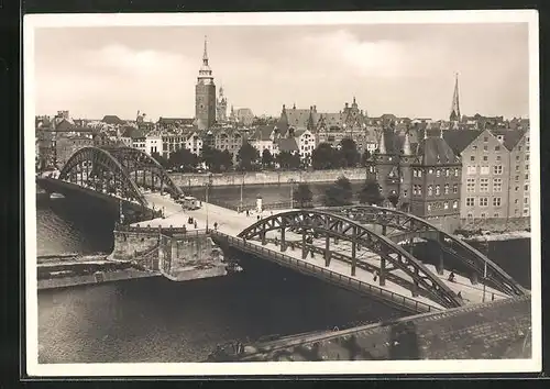 AK Bremen, Ortspartie mit Kaiserbrücke