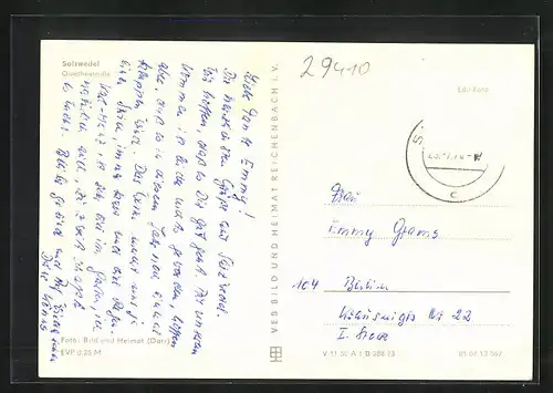 AK Salzwedel, Goethestrasse mit Häuserzeile