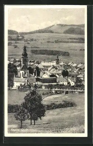 AK Kaplitz, Ortsansicht mit Blick ins Land