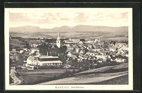 AK Kaplitz, Ortsansicht mit Kirche