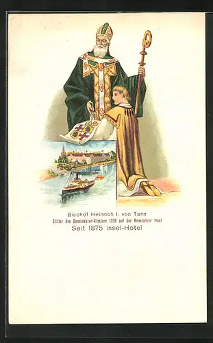 AK Bischof Heinrich I. von Tann, Insel Hotel