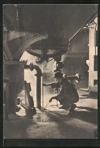 AK Fabrikarbeiter am Kessel