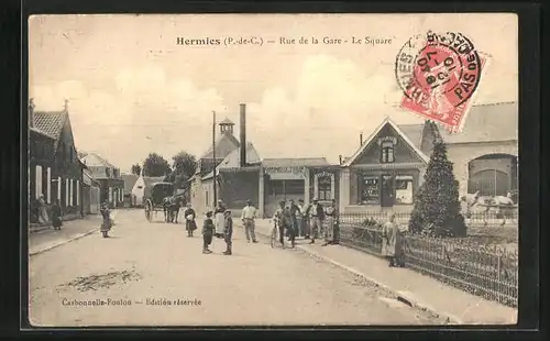 AK Hermies, Rue de la Gare, Le Square