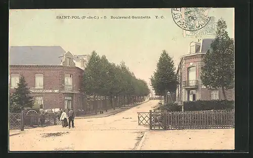 AK Auxi-le-Château, Boulevard Gambetta