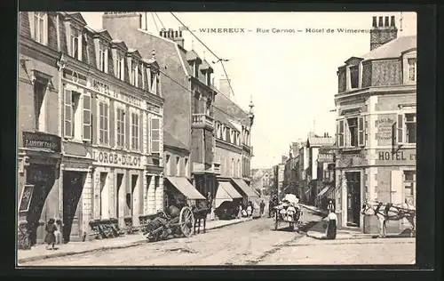 AK Wimereux, Rue Carnot, Hôtel de Wimereux