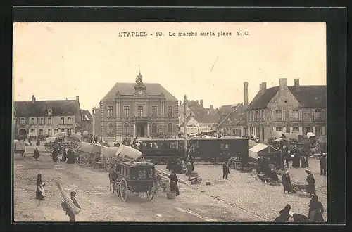 AK Etaples, Le marché sur la place