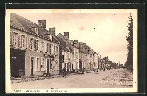 AK Hardinghen, La Rue du Marché