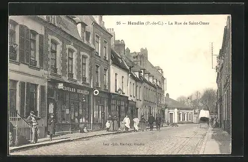 AK Hesdin, La Rue de Saint-Omer