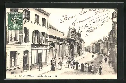 AK Saint-Omer, La Rue Carnot