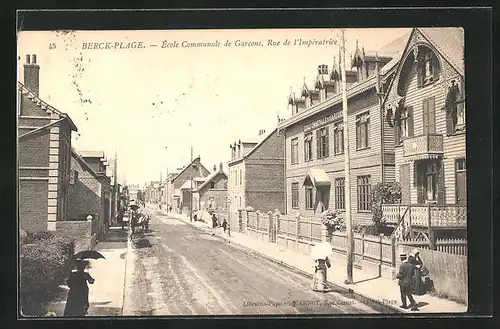 AK Berck-Plage, Ecole Communale de Garcons, Rue de l'Impératrice