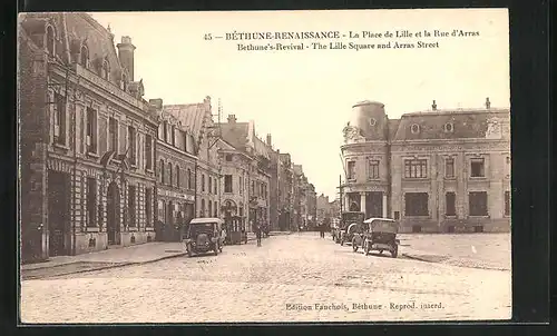 AK Béthune-Renaissance, La Place de Lille er la Rue d'Arras