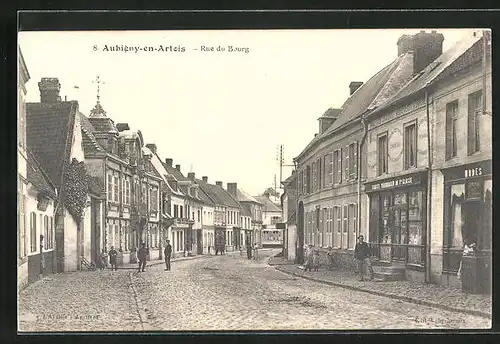 AK Aubigny-en-Artois, Rue du Bourg