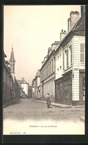AK Hesdin, La Rue de Fressin