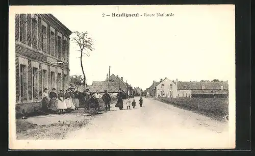 AK Hesdigneul, Route Nationale