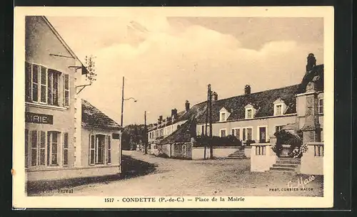 AK Condette, Place de la Mairie