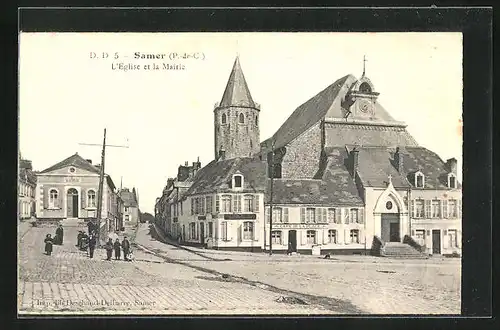 AK Samer, L`Eglise et la Mairie