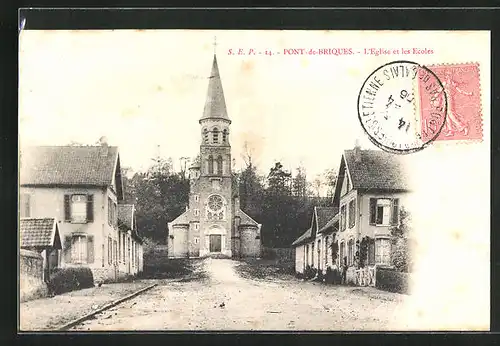 AK Pont-de-Briques, L`Eglise et les Ecoles