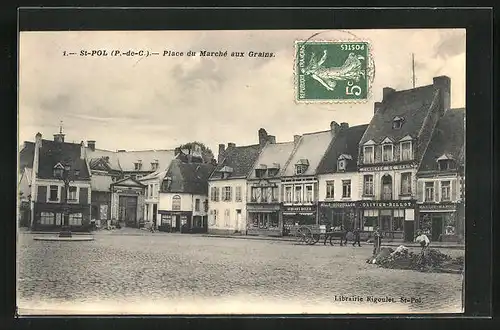 AK Saint-Pol, Place du Marché aux Grains
