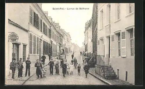 AK Saint-Pol, La Rue de Béthune