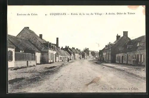 AK Coquelles, Entrée de la rue du Village