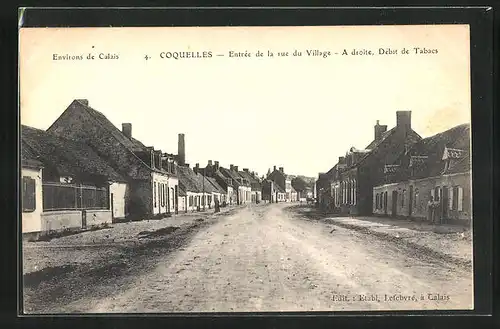 AK Coquelles, Entrée de la rue du Village