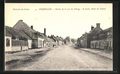 AK Coquelles, Entrée de la rue du Village