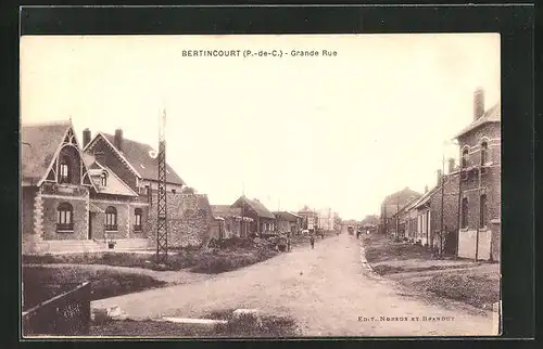 AK Bertincourt, Grande Rue, Strassenpartie