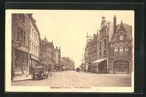 AK Béthune, Rue Sadi-Carnot, Strassenpartie