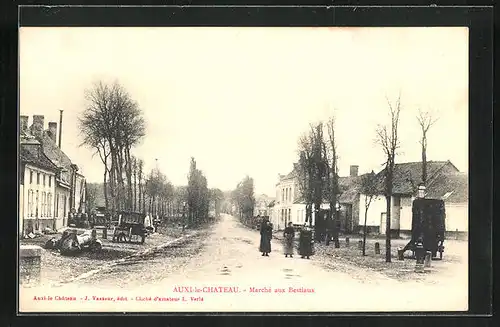 AK Auxi-le-Château, Marché aux Bestiaux