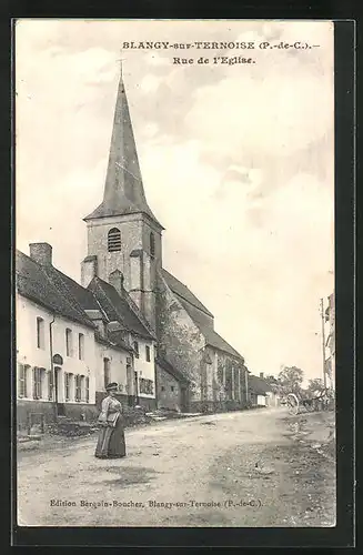 AK Blangy-sur-Ternoise, Rue de l`Eglise