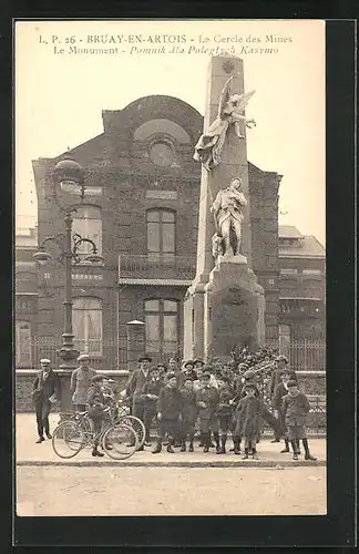 AK Bruay-en-Artois, Le Cercle des Mines, Le Monument