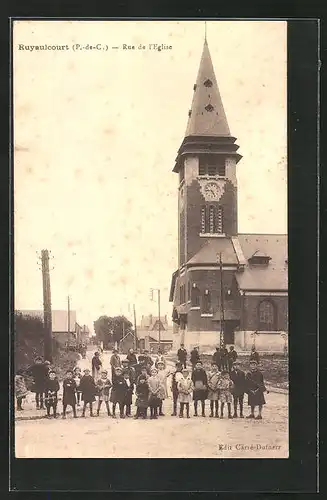 AK Ruyaulcourt, Rue de l`Eglise