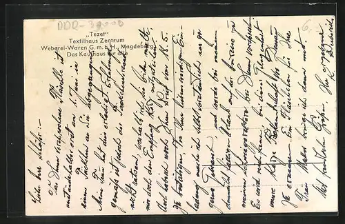 AK Magdeburg, Kaufhaus Tezet, Textilhaus Zentrum