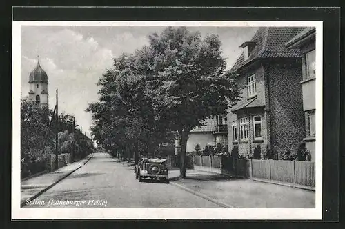 AK Soltau, Strassenpartie mit Automobil