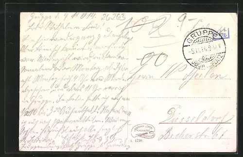 AK Bochum, Strassenpartie am Kaiser Wilhelm-Denkmal