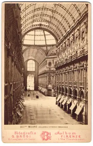 Fotografie Giacomo Brogi, Firenze, Ansicht Milano, Galleria Vittorio Emanuele