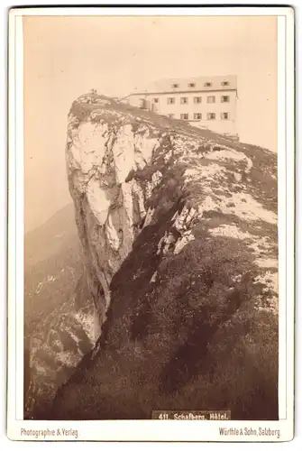 Fotografie Würthle & Sohn, Salzburg, Ansicht Schafberg, Blick auf das Schafberg Hotel