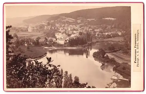 Fotografie R. Höfel, Salzungen, Ansicht Bad Salzungen, Panorama Frauensee mit Ortspartie