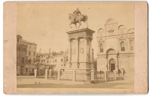 Fotografie unbekannter Fotograf, Ansicht Venedig, Denkmal Colleoni