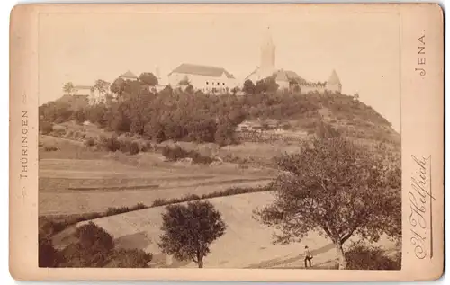 Fotografie A. Helfrich, Jena, Ansicht Kahla, Blick auf die Leuchtenburg