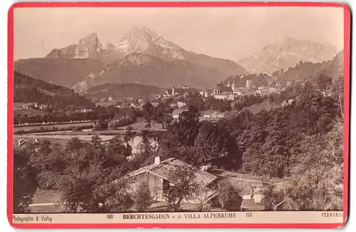 Fotografie Fernande, Wien, Ansicht Berchtesgaden, Blick auf den Ort von der Villa Alpenruhe gesehen, 1893