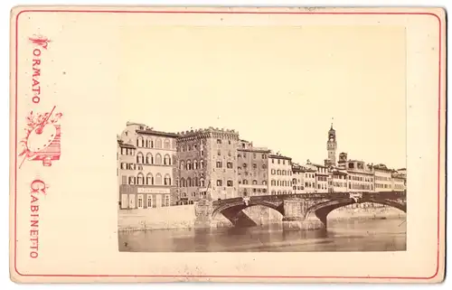 Fotografie unbekannter Fotograf, Ansicht Florenz, Blick auf die Trinitasbrücke