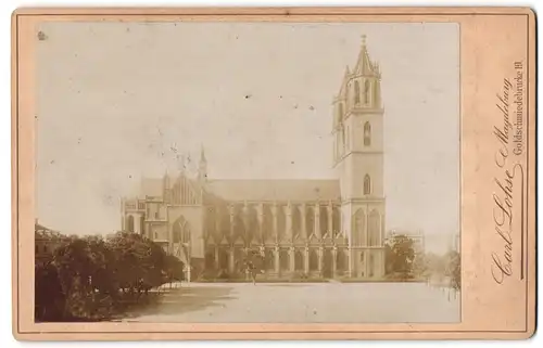 Fotografie Carl Lohse, Magdeburg, Goldschmiedebrücke 19, Ansicht Magdeburg, Blick auf den Dom