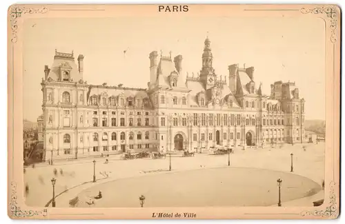 Fotografie A. Hautecceur, Paris, Ansicht Paris, Blick auf L`Hotel de Ville